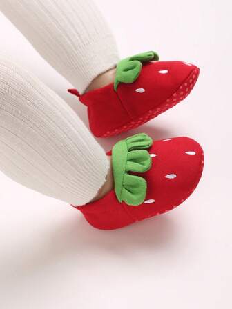 Adorable Strawberry Infant Shoes, Soft Bottom Comfortable Toddler Shoes, Suitable For All Seasons