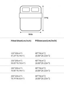Juego de ropa de cama de 3 piezas, blanco con estampado de cereza, juego de ropa de cama suave y cómodo que incluye 1 sábana ajustable y 2 fundas de almohada, sin relleno, adecuado para dormitorio, dormitorios y uso doméstico, disponible en varios tamaños