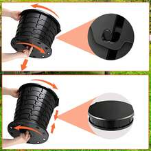 Camping Toilet, Multifunctional Camping Toilet, Retractable Foldable Portable Dry Toilet, Mobile Toilet For Outdoor Fishing, Camping, Hiking, Long Travel - Black - View 5