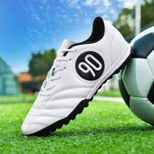 [Athletische Leistung] Herren High-Top Fußballschuhe - professionelle schwarze und neongrüne Fußballstiefel mit AG-Stollen, atmungsaktives PU-Obermaterial & TPU-Sohle, rutschfest für Outdoor-Training & Wettkämpfe, Fußball-Zubehör