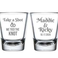 Personalized Shot Glass Favors, Wedding Shot Glasses, Custom Wedding Shot Glass, Personalized Wedding Shot Glass, Custom Wedding Favors (Fj)