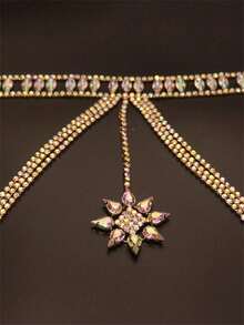 Women's Luxury Crystal Beaded Bodychains, Fringe Rhinestone Bralette Bikini Accessory, Intimate Apparel - AB - View 4