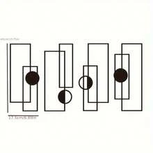 Set de 4 tablouri metalice cu tematică de modă – Sculpturi geometrice abstracte cu o singură linie și textură 3D | Decor minimalist modern suspendat pentru living, dormitor și baie | Decor elegant de perete interior pentru bucătărie - Negru - Vizualizare 12