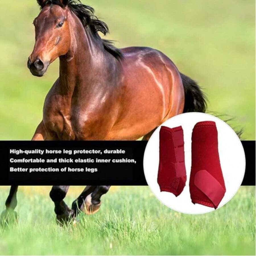 New Equestrian Horse Leg Guards, Anti-Collision Horse Leg Wraps, Racehorse Riding Equipment Shock Absorbing Hoof Protection