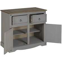 Deluxe Edition Grey Wax 2 Door Sideboard - Grey - View 3