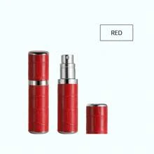 1pc Louischanzl 5ml Premium Leather Sealed Mini Travel Refillable Perfume Atomizer Bottle With Bottom Filling Valve