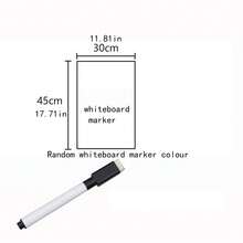 1 件自粘软白板墙贴，配 1 支随机颜色白板笔 / 1 件黑板贴，配 5 支随机颜色粉笔 / 1 件绿板贴，配 5 支随机颜色粉笔，可悬挂白板纸小白板，适用于办公室和家庭使用，教育书写板，学校用品，返校