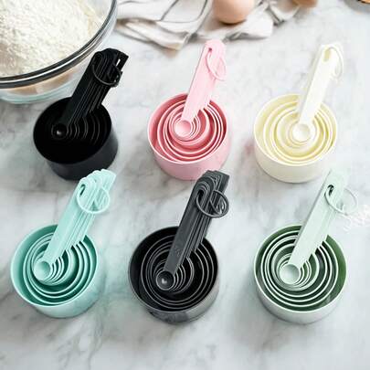 10件套 KitchenAid 量杯量勺套装，可叠放，烹饪烘焙厨房工具