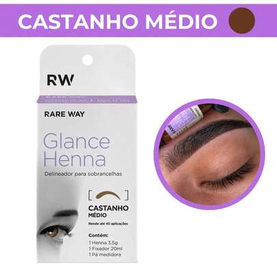Henna Sobrancelha Glance Rare Way Todas As Cores Kit Henna Profissional Completo Festa Junina