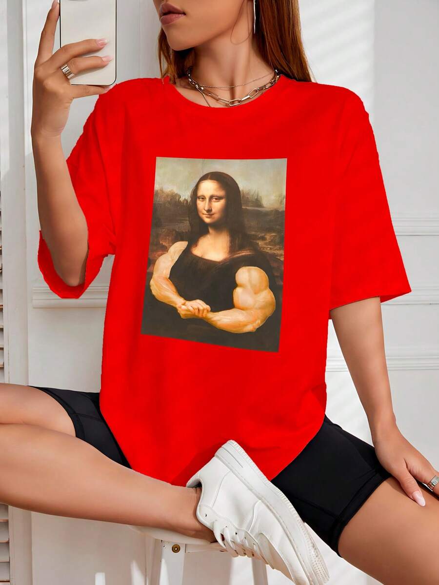Camiseta Streetwear Unissex 100% Algodão Masculina e Feminina Estampada New York Street Camisa Premium - Vermelho - Visão 1