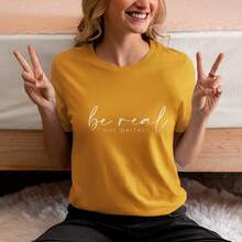 1/2 件“Be Real Not Perfect”白色乙烯基熨烫转印贴片，适用于 T 恤和 DIY 工艺品 - 耐用时尚熨烫贴片，适用于服装、枕头等 - 多色 - 查看 6
