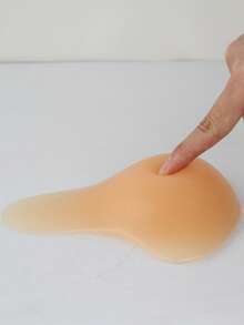 قطع صنعاعية للثدي للسيدات، مع قاع مقعر،مصنوعة من السيليكون النفاث،زيادة حجم ، وسادات ثدي لإزالة الورم الخبيث - لون مشمشي - مشاهدة 2