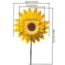 Plastic Wind Spinners Outdoor, Sunflower Decoration Windmill For Yard, Garden, Lawn
