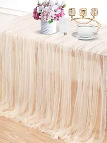 1 pieza de tul de perlas, decoración de velo de boda, tela de pared y mantel de decoración para fiesta de boda - Multicolor - Ver 4