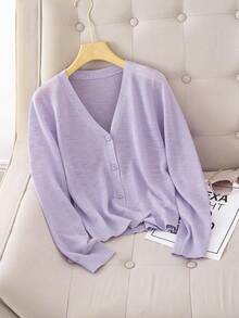 GIGOGOU Women's Lightweight Knitted Cardigan Sunscreen Long Sleeve Casual Jacket, Spring/Summer