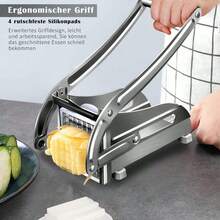 1 Piece Cutting Potato Machine Multifunction Stainless Steel Cut Manual Vegetable Cutter Tool Potato Cut Cucumber Fruits And Vegetables Shredder Stainless Steel Potato Chips Maker Meat Chopper French Fries Slicer Cutting Machine Potato Cutter Blade Stainless Steel - Multicolor - View 5