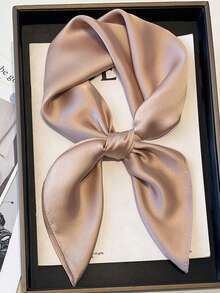 1pc 27.6" X 27.6" Women's Faux Silk Scarf, Solid Color Square Neckerchief, Bag Decor, Beach Wrap, Shawl For Sun Protection For Dress - A - View 23