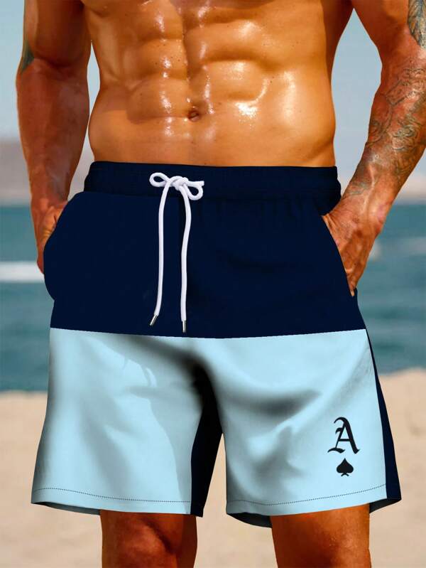 Pantalones cortos de verano informales para hombre talla grande con estampado 3D de obras de arte de espadas de Hawai, con cordón, ligeros, para uso diario en la playa