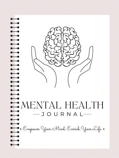 120 Page Mental Health Journal Notebook, Mental Health Journal Bundle Mental Health Journal Bundle - For Anxiety Relief, Self-Care Tracking, And Relaxation Exercises
