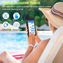 1Pc Bubble Float Waterproof Phone Case With Detachable Strap Ultra Thin Phone Protection Bag Touch Screen Swim Waterproof Pouch - Multicolor - View 10