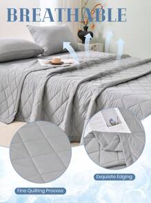 1 effen zomerdeken, beddengoed, gezellig en koel dekbed, zomerdeken in eenvoudige stijl, dekbed met airconditioning, zacht en ademend beddengoed, comfortabel en huidvriendelijk dun dekbed, geschikt voor tweepersoonsbedden, kingsize, queensize bedden, geschikt voor de zomer, minimalistische decoratieve deken voor slaapzaal, Moederdagcadeaus, machinewasbaar
