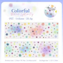 1 Roll PET Watercolor Gradient Washi Tape, Watercolor Series, Suitable For Gifts, Office, Home, Marking, Labeling, Classroom, Entertainment Toys, Student Planner Creative Vintage Decoration DIY Tapes Back To School