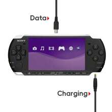 DATA FROG Kabel USB DATA FROG 2 w 1 do ładowania i transmisji danych dla PSP 1000/2000/3000, przenośny kabel ładujący PlayStation