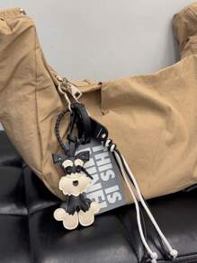 HXXOOS Uma Peça Tag de Identificação e Chaveiro de Cão em Estilo INS - Pingente de Bolsa Fofo de Schnauzer com Etiqueta "ISSO É MEU!", Acessório de Viagem para Mulheres, Presente para Ela, Pendente para Mochila, Bolsa de Ombro, Mala