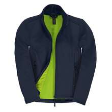 B&C Womens/Ladies Soft S Jacket (Navy/Neon Green) - Green - View 1