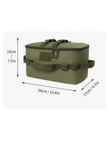 Outdoor Camping Utensil Storage Bag With Shoulder Strap, Durable Camping Cutlery Storage Bag With Handles, Tableware Storage, Miscellaneous Storage, Camping Small Bag, For Outdoor Picnic And Camping Essentials, Foldable With Customizable Compartments And Mesh Pocket, Camping Accessories, General Party And Tools Storage Box, Anti-Collision, Multi-Functional Large Capacity - Multicolor - View 8