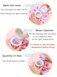Reusable Ice Pack Cold And Hot Use,Cute Pattern Hot Water Bag , Cold PacksTired Eyes,Easy To Carry ,Small&Easy To Store, Reusable Ice Bags Hot Water Bag For Daily Use To Relieve Fatigue Home Essentials