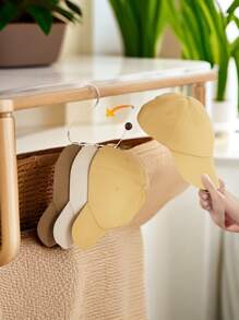 1pc Fashionable Minimalist Swan Shape Hat Hanger Rack, Multi-Functional Stainless Steel Damage Free Hook Organizer For Home, Wardrobe, Hallway, Bedroom Decor
