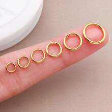 50/100/200pcs 4/5/6/7/8/10mm Open Jump Rings 18K Gold Plated Stainless Steel Single Loop Jump Ring Round Connector Rings For Jewelry Making Necklaces Bracelet Earrings Keychain DIY Craft - Multicolor - View 5