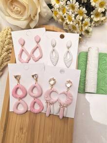 1pc Water Ripples Texture Roller, High-Precision Design Polymer Clay Texture Roller For DIY Creative Decorative Earrings, Crafting Tool, Artistic Crafts - Clay Texture Roller - View 3