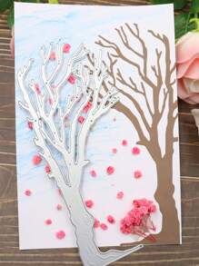 1 Pack Tree Style Thin Cutting Mold Handmade DIY Cutting Mold Scrapbook Background Decoration Embossing Template Album Holiday Greeting Card Making