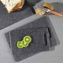 3PCS Marble Chopping Board Set Kitchen Food Prep Board Cooked Uncooked Separation Household Fruit Cutting Marble Texture Cutting Antibacterial And Mildew Cutting Board Plastic Kitchen Vegetable Dishwasher Friendly Healthy Imitation Marble Cutting Board Plastic Kitchen Fruit And Vegetable - Multicolor - View 4