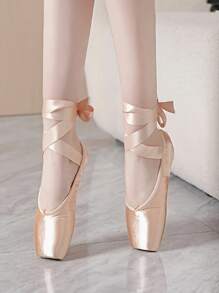 Daydance Zapatillas de ballet para puntas para mujeres, zapatillas de danza de satén