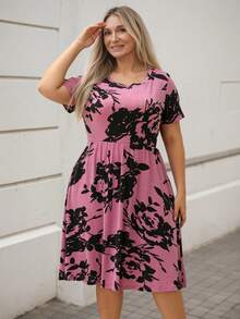 Nemidor 大碼印花口袋A字連衣裙 - 彩色 - 查看 5