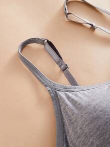 Runway Rest 3pcs/Set Women's Solid Color Adjustable Strap Comfortable Wireless Padded Camisole Bra Tops, Suitable For Sports, Sleep - Multicolor - View 6