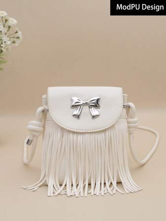 Mini geantă de mână cu decorare cu fundă și ciucuri, potrivită pentru petrecere, ieșire, cumpărături și utilizare zilnică, poate ține monede, telefoane, de asemenea, ideală ca geantă de lucru pentru doamne de birou, studenți, geantă elegantă pentru femei