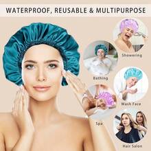 Shower Caps - Solid Color 4 PCS/Set - View 3