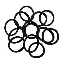 Set de 20/50/100/200 piezas de gomas de pelo elásticas negras, bandas de goma sin costuras simples para coleta, lazos de pelo elásticos de color sólido para mujeres, cómodos, esenciales para el hogar y los viajes de vuelta al colegio