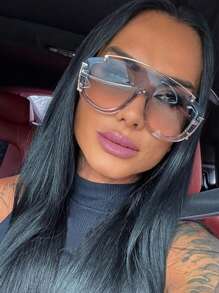 1 pièce Lunettes de mode femme rétro élégantes avec monture métallique oversize, esthétique élégante, convient pour diverses occasions comme l'été, la plage, les vacances, l'extérieur et les voyages