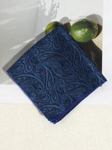 1pc Men's Paisley Pattern Handkerchief Necktie, Fashionable Accessory For Daily, Holiday, Travel, Work Outfit