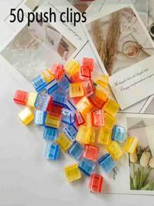 10/50/100/150 Stück Candy-farbene Druckclips, Clips gegen Kräuselung, Druck-Zieh-Clips, transparente Clips, A4 Papier-Büroklammern