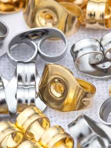 10/50/100pcs 4.5x6mm Stainless Steel Earring Plug Earring Stud Back Clasp Base Earring Universal Accessories