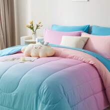 7pieces(Full/Queen/King)Lightweight Solid Comforter Set For All Seasons,Twin(5 Pieces),Soft & Comfortable Bed In A Bag Set For Student/Friends/Colleage,A Cloud-Like Sleeping Space All Year Round,Spring/Summer/Autumn/Winter,Great Gift