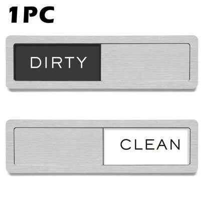 1pc Magnetic Dishwasher Cleaner Sticker, Strong Magnet, Non-Scratch, Easy To Read And Slide, Kitchen Decor, Fridge Sticker, Dishwasher Decor