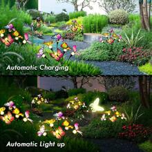 1pc Solar Butterfly Firefly Light, Waterproof Solar Butterfly Light, Solar Garden Light, Outdoor Solar Light Suitable For Courtyard Lawn Garden, Flower Garden Trail, Passage, Camping Decoration