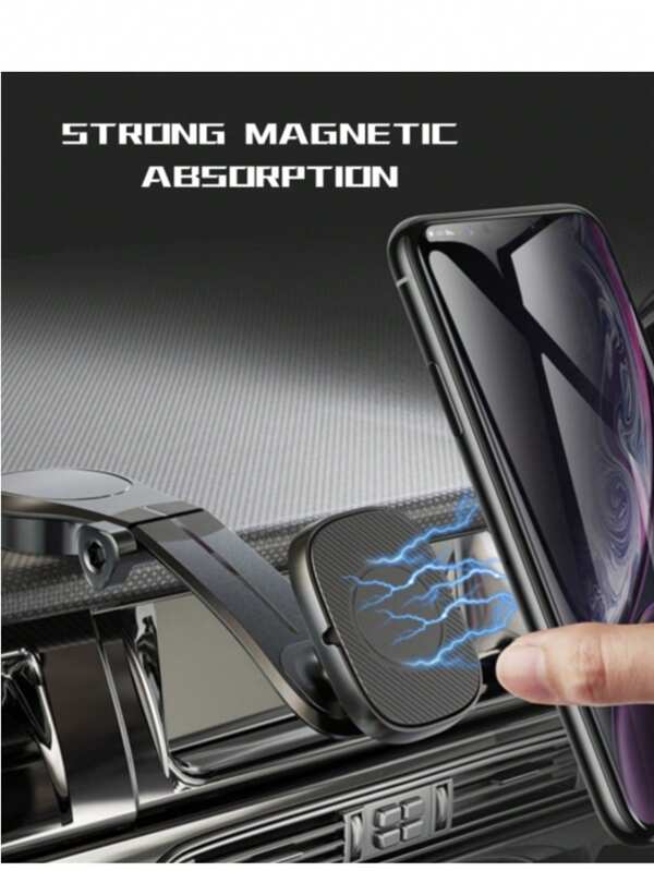 Soporte magnético para teléfono, montaje para coche autoadhesivo para salpicadero, tipo de ventosa giratorio 360 grados soporte magnético para teléfono de coche